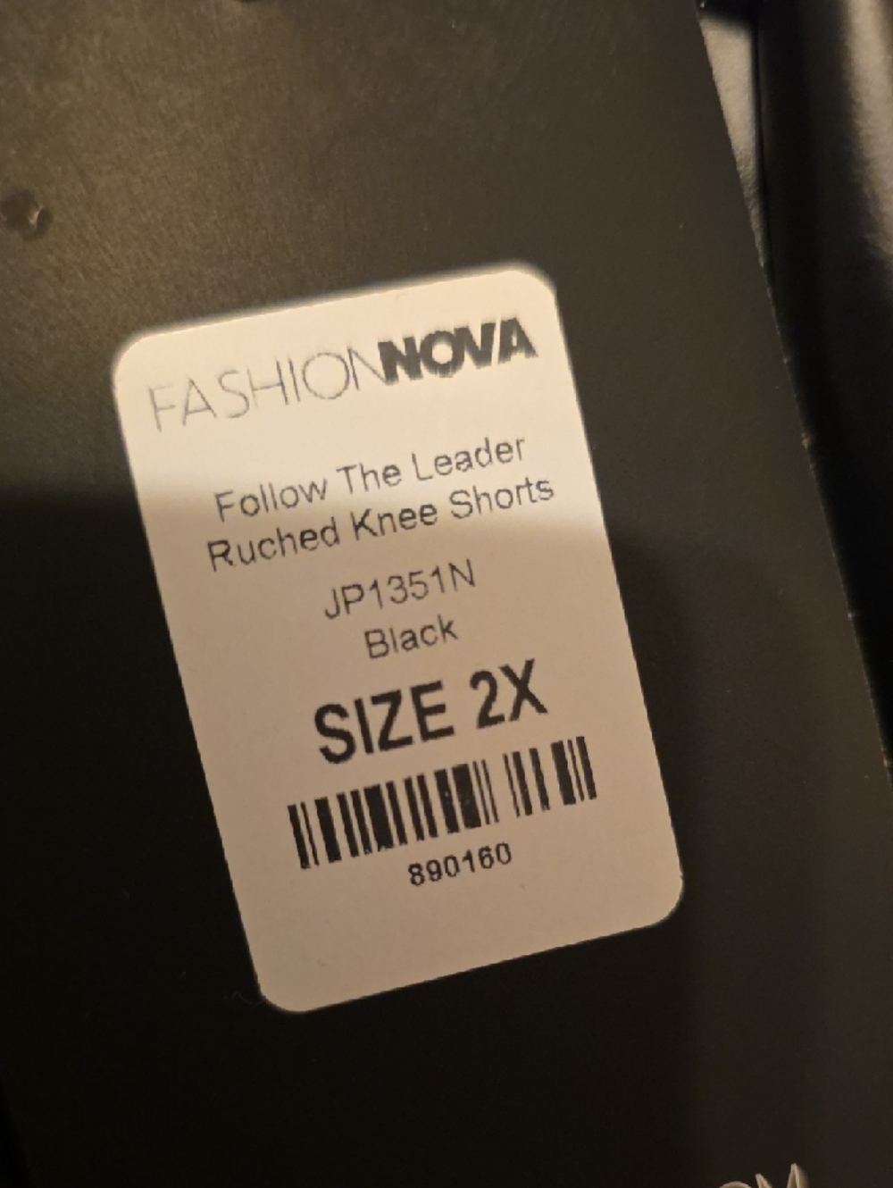 Fashion Nova Black Ruched Faux Leather Women’s Shorts - Picture 7 of 7